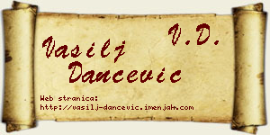 Vasilj Dančević vizit kartica